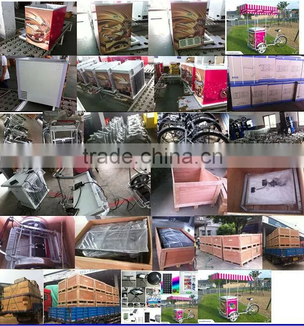 solar Ice cream freezer mini portable Ice cream tricycle freezer storage box Manufacture design ice cream free