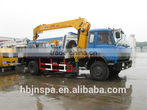 4*2 good price dongfeng tow truck mounted crane for sale