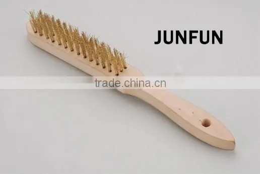 schima wooden handle brush brass wire superba brush