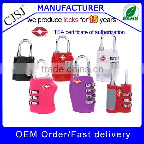 High Security Colorful transparent ABS cable number lock