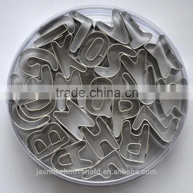 High Quality Hot selling 26 pcs Letters Stainless steel Cookie Cutters