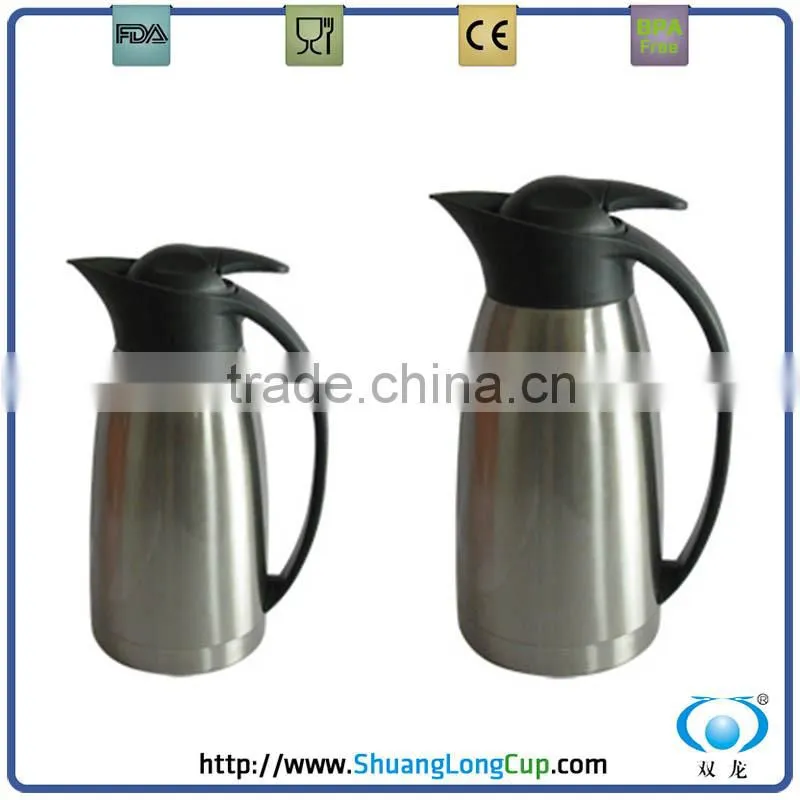 food safe standered double wall vacuum coffee pot,tea pot