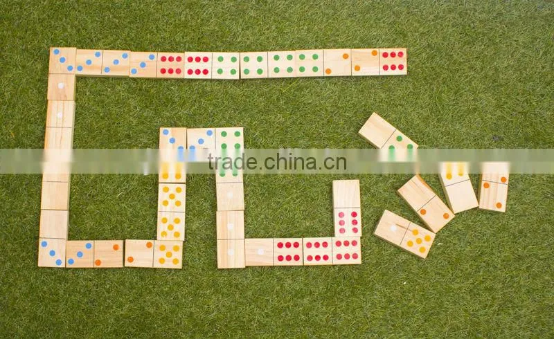 28PCS WOODEN DOMINOES DOUBLE SIX DOMINOES TOYS
