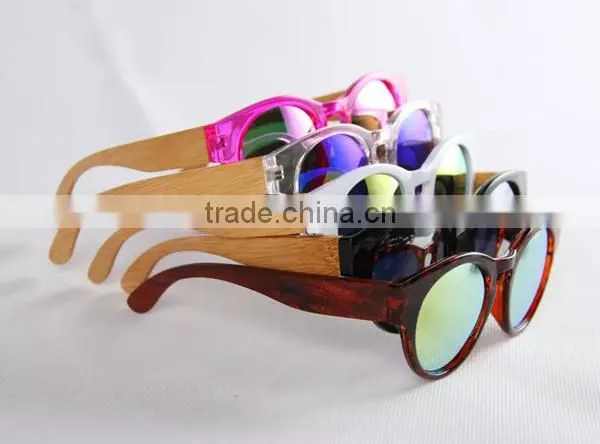 2015 High quality FDA natural bamboo acetate sunglasses