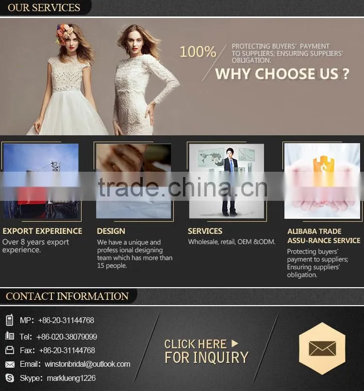 China supply all kinds of wedding party dress
