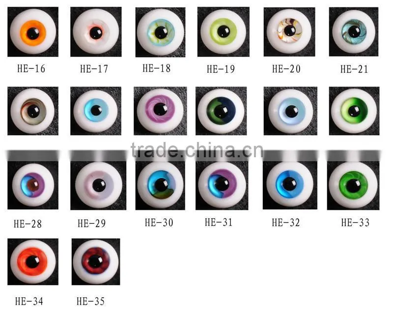 clear solid glass eye for dolls toys