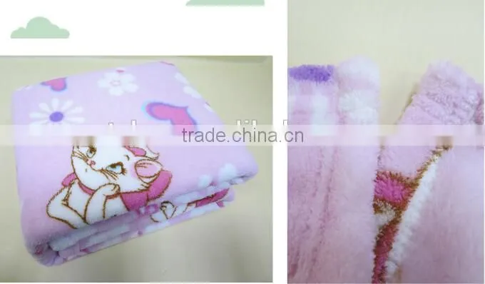 Rotary printed color of cral fleece blanket