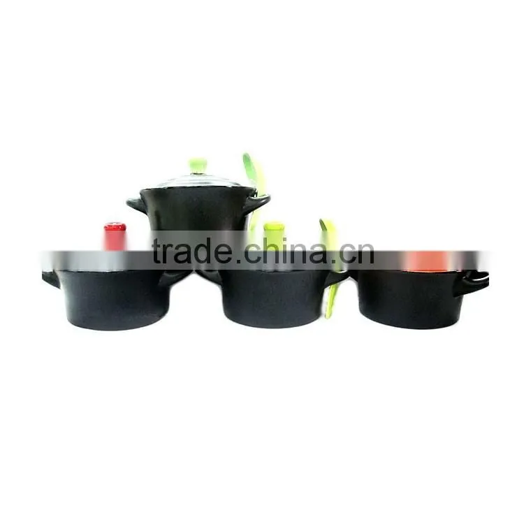wholesale white inside color glazed cereal bowl ceramic soup bowl with two handle