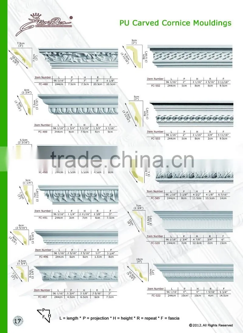 2016 Polystyrene High Quality beautiful PU decorative corbel eps cornice moulding