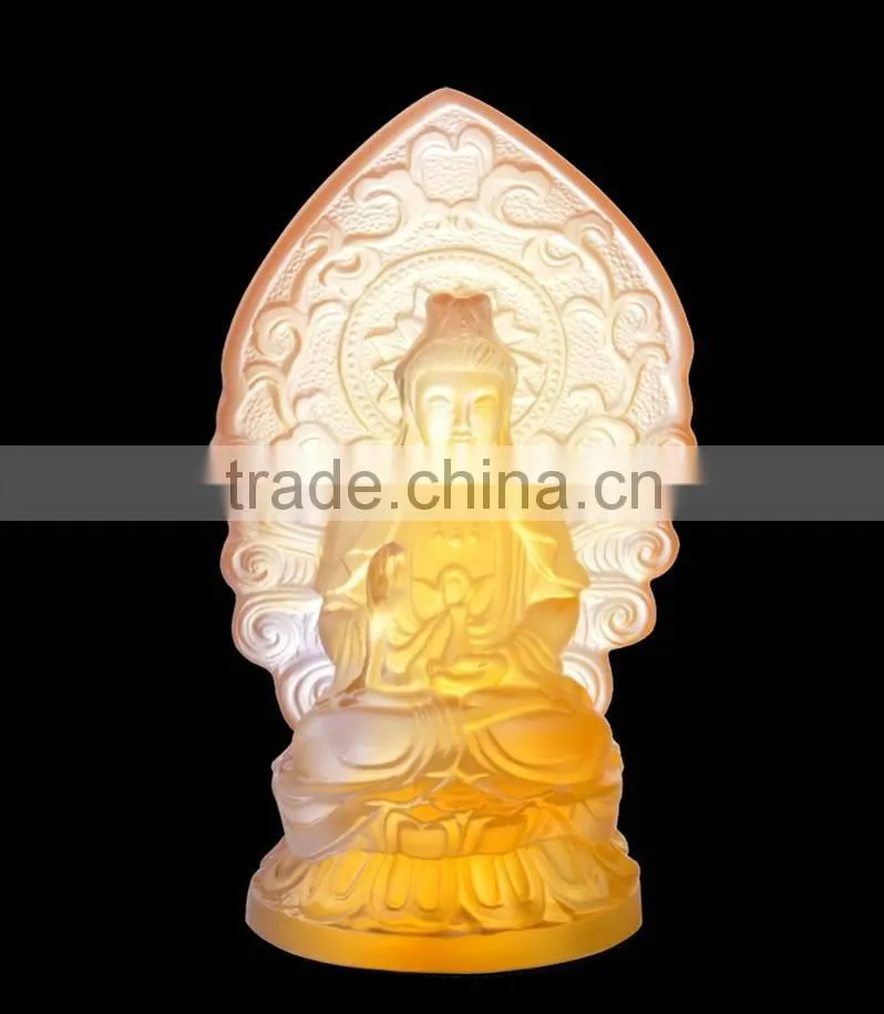 Factory Wholesale Crystal/ Western Transparent Jade Buddha Statue
