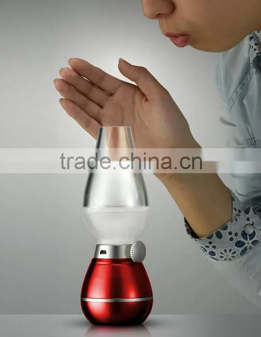 Colorful Wireless Blowing Control Kerosene Oil Desgin LED Lamp