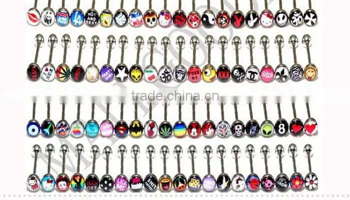 Stainless steel tongue ring sex toy hot sell body jewelry