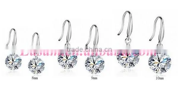 Fashion silver earring,new models zircon earrings