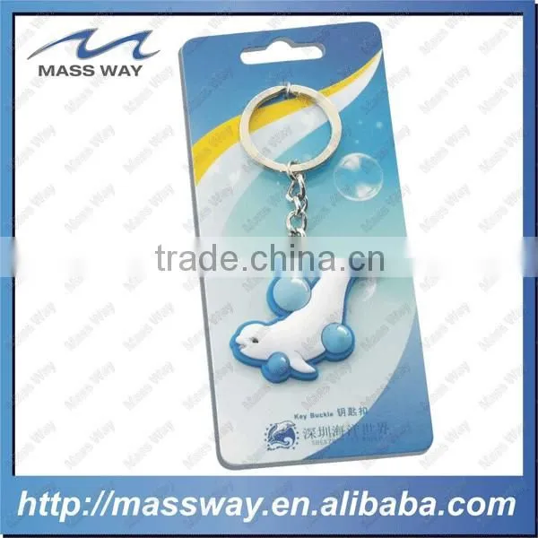Novely cartoon funny Custom 3D rabbit shape soft PVC keychain