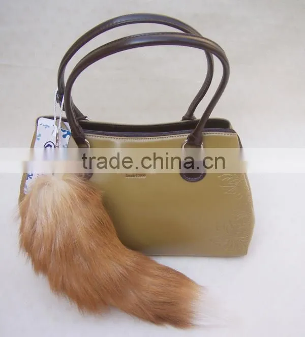 Natural Fox Fur Tail / Dye Color Fox Tail Fur Keychain