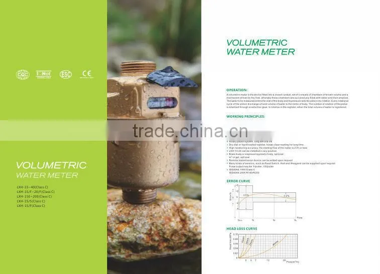 Different Kinds of Volumetric Rotary Piston Water Meter