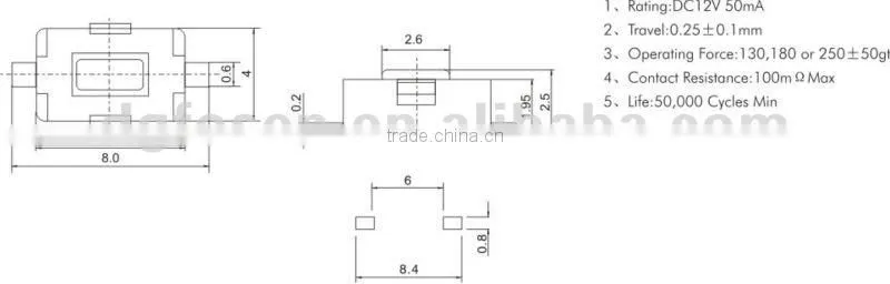 smd push switches TS-1707