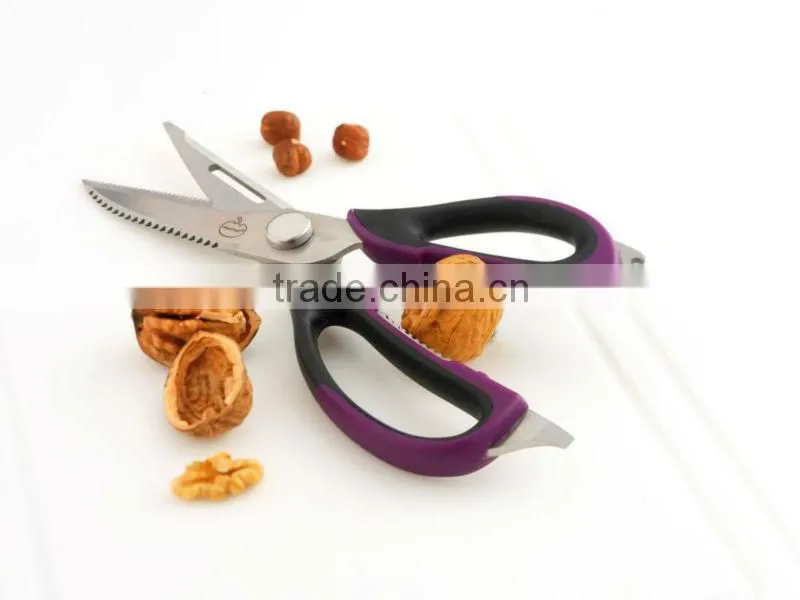 Multi purpose non-stick paint scissors with nut cracker amd can opener