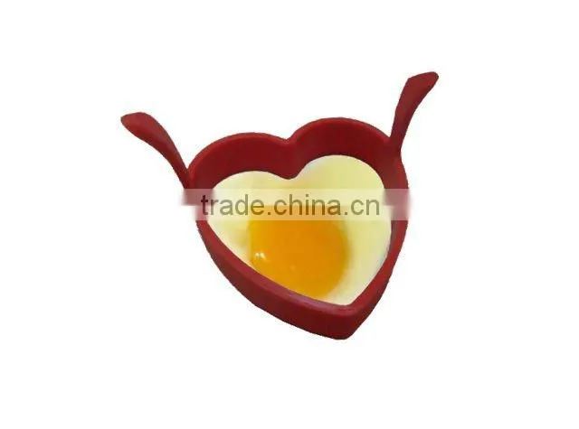 Kitchen tool heart shaped silicone cooking rubber egg ring
