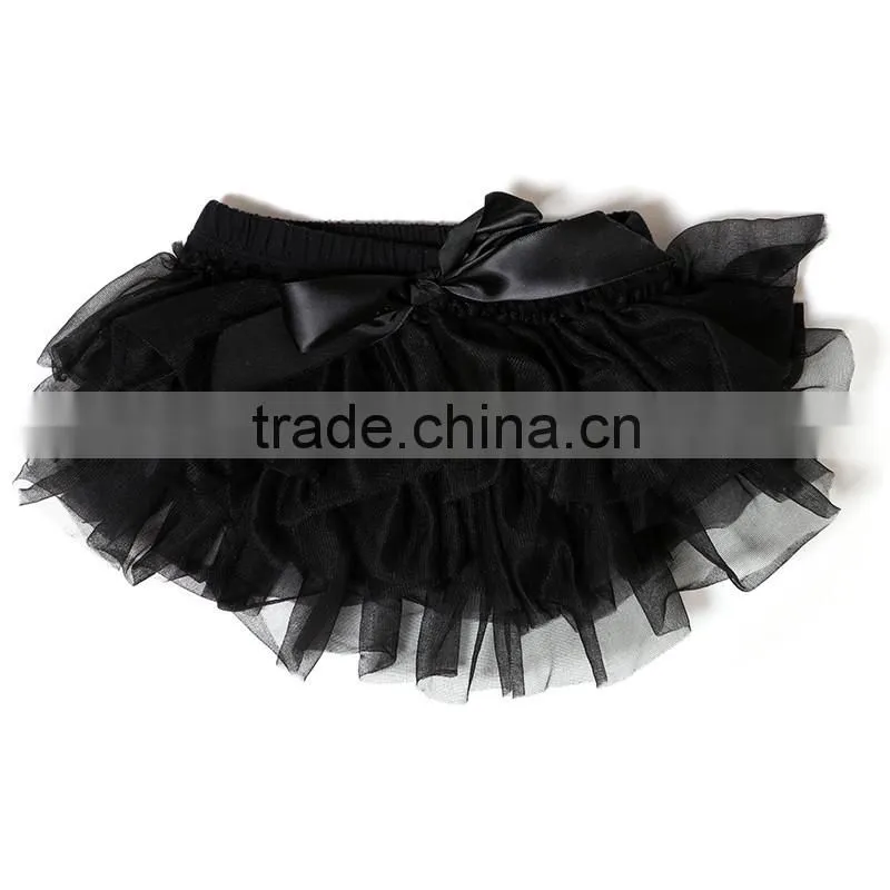 baby girl chiffon black short pants diaper cover baby tripp ruffle pants