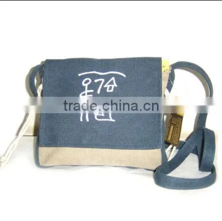 cheap handmade blank canvas messenger bag(B24)