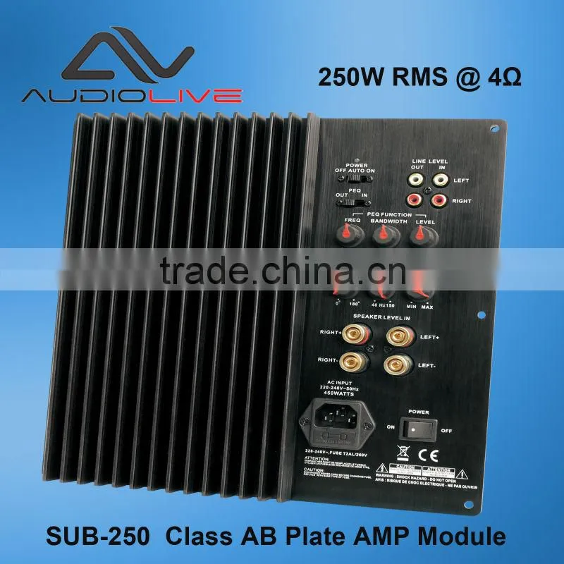 SUB-250 250W powerful CLASS-AB plate subwoofer amplifier