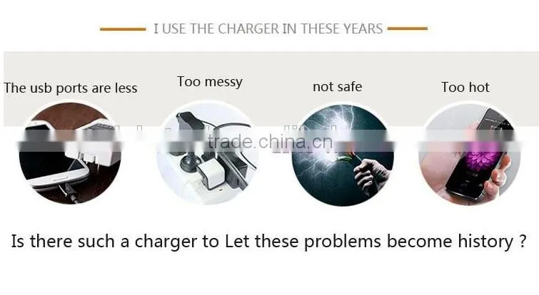 Universal 7A 6 Ports USB Wall Charger Travel Plug Desktop USB HUB Splitter Multi Port Rapid Charging Socket Phone Charger