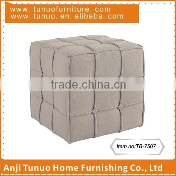 Square ottoman,Fabric,Knitted,buttons on sides,TB-7507