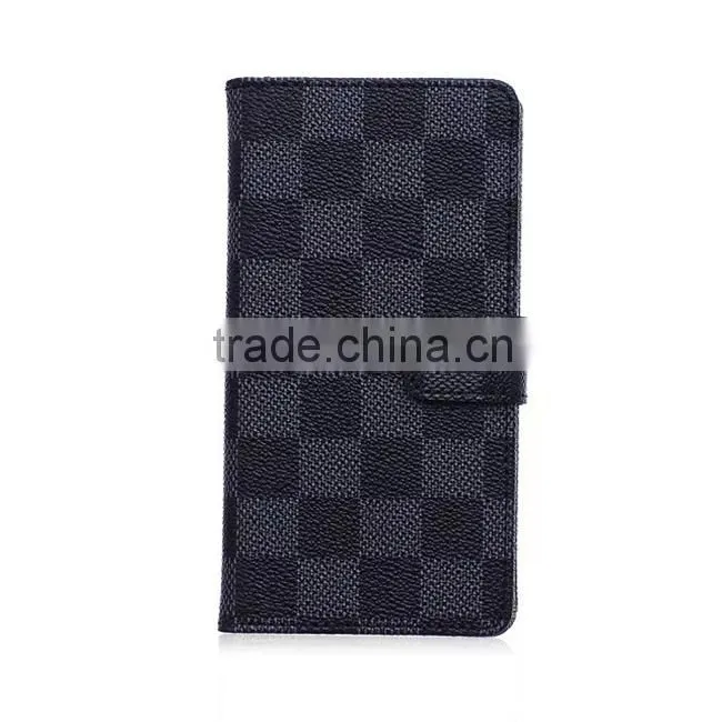 Grid Wallet PU Leather For Sony Xperia Z4 Case Cover