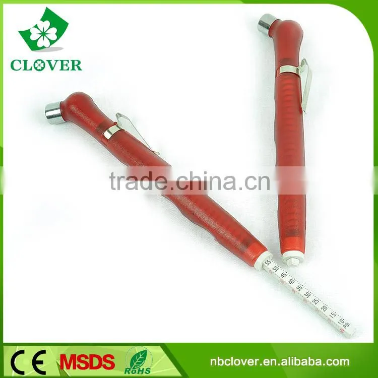 Pencil shape aluminum or plastic material car low pressure tire pressure gauge
