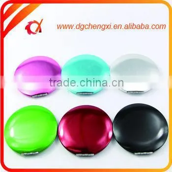 Fashion Colorful Round Pocket Mini Aluminum Mirror