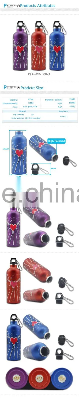 hot sale stainless steel subzero sports water bottle