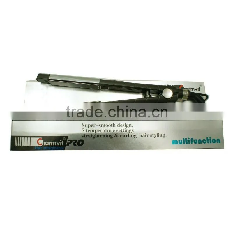 professional LED multifunctional titanium hair salon straightener B030