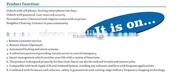 VIANS factory in China smart bluetooth lock