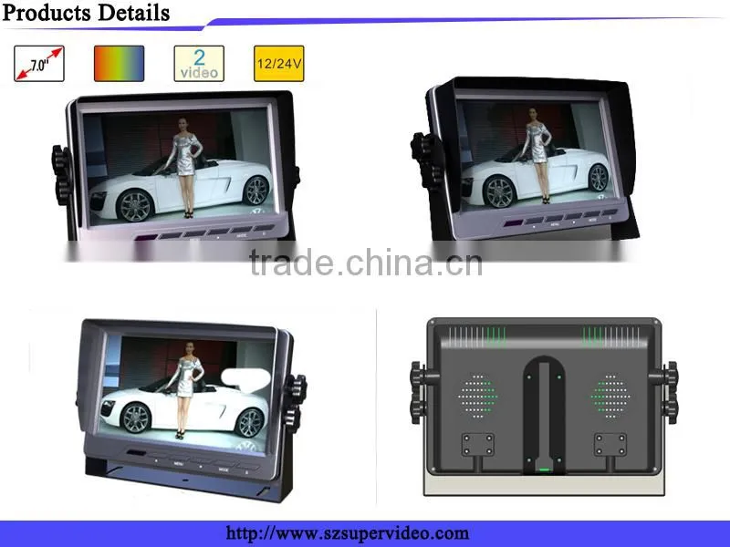 7 Inch vehicle reversing monitor with CCD Camera System and 4pin camera extension cable CS-S751TMS