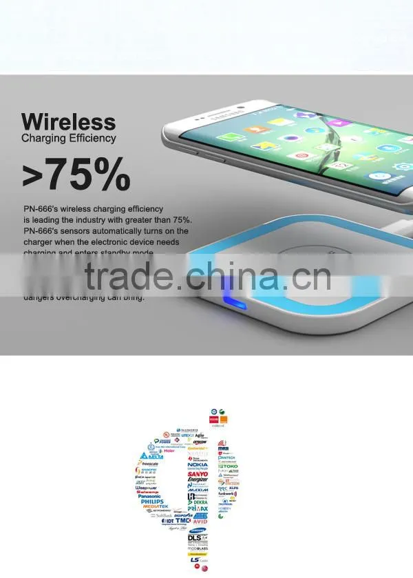 PN666 2015 new 5v 2a universal qi standard wireless charger for Samsung s6