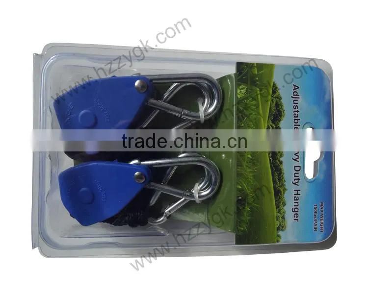 1/4" 1/8" Heavy Duty Hydroponics Reflector rope ratchet hanger