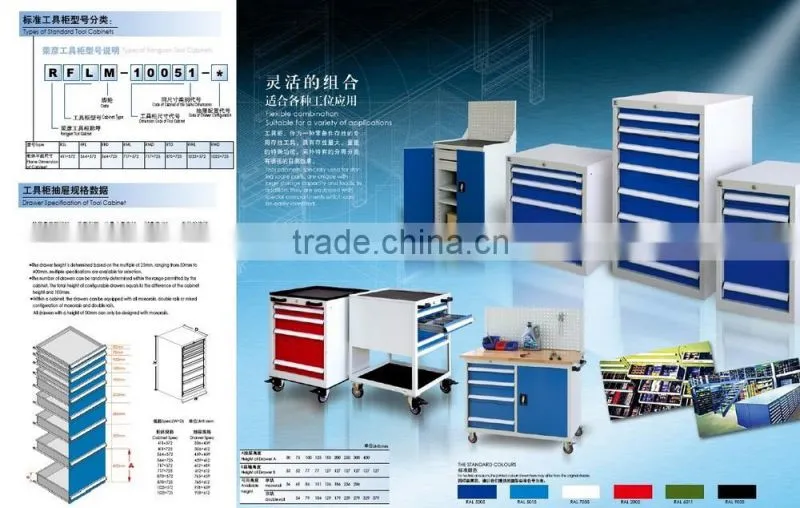 2015 Hot sale RYWL Heavy duty steel Custom Workbench with anti-skip pats