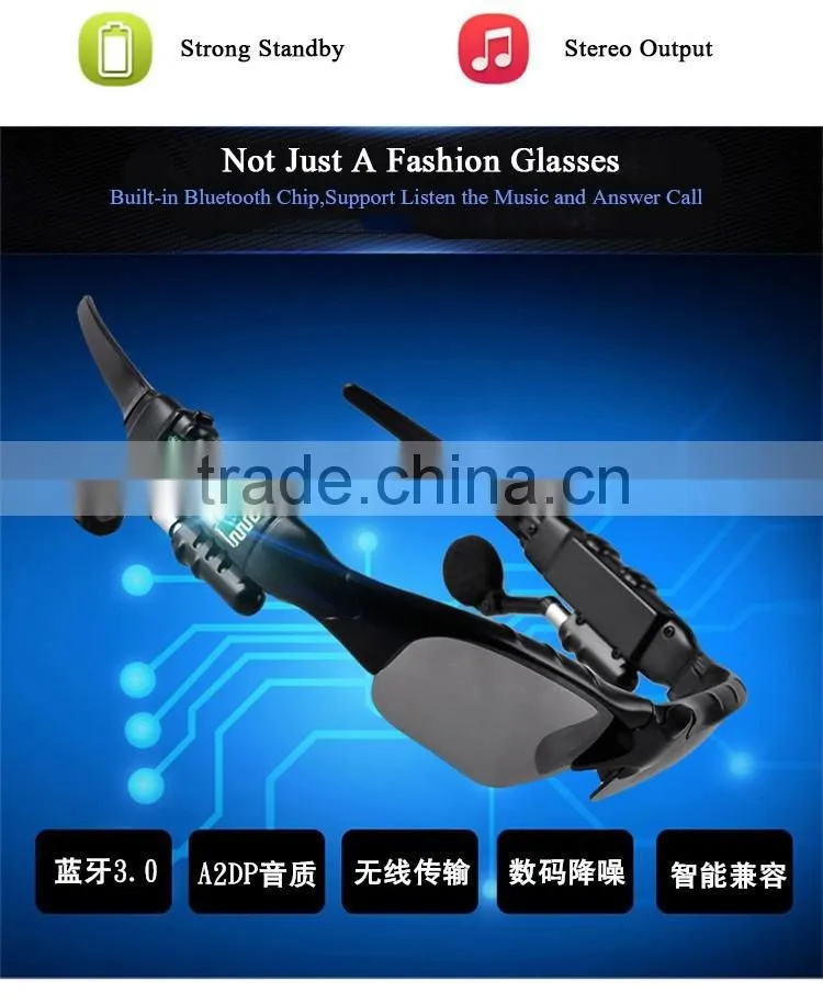 Bluetooth Sunglasses Headphones Sport Polarized Glasses Headset with Mp3 Player for Android IOS