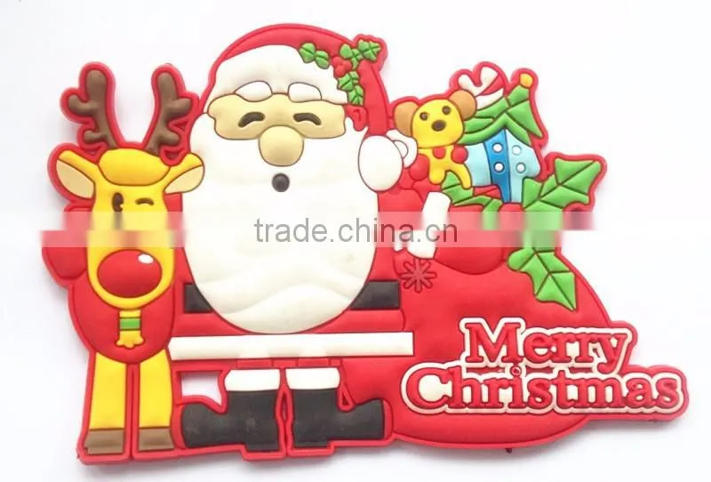 Christmas Snowmen Shaped Soft Rubber Promotional Gift PVC Fridge Magnet