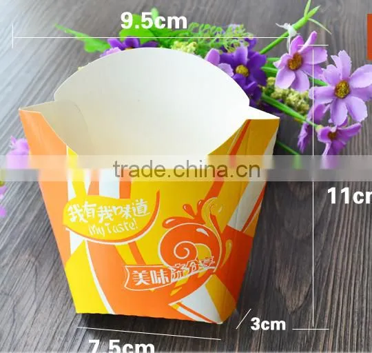 hot sell paper packaging box fried chips box and fried fish box