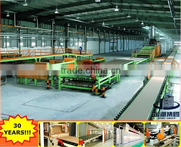 China top manufacturer gypsum board machine( hot air,hot oil)/automatic new technology gypsum board making machine