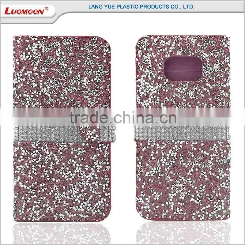 hot sell luxury diamond glitter bling wallet phone case for huawei honor ascend lite mate max plus 6 7 y8 p8 p9