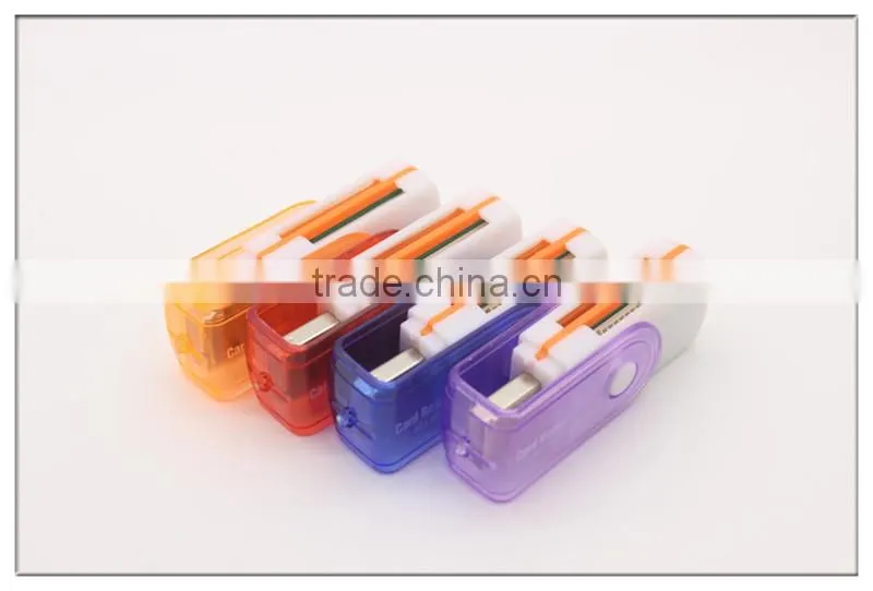 mini colorful rotatable smart chip card writer and reader with 4 slots(OS-CR135)