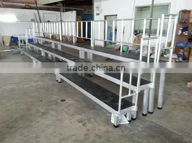Best price aluminum stair riser/aluminium choral risers for sale
