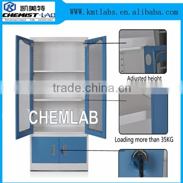 Swing Glass Door Steel Master File Cabinet For Chemistry Laboratory