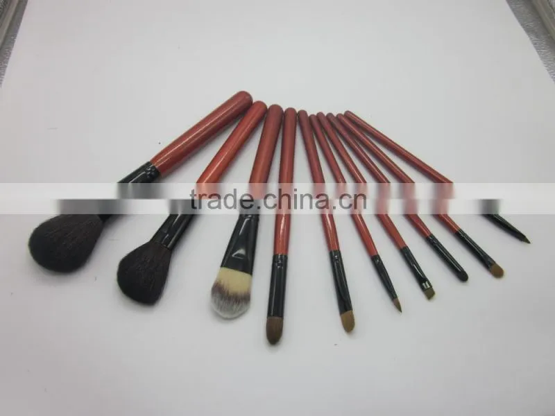 Hot Purple 10 pcs Make Up tools for Makeup Brushes With Bag