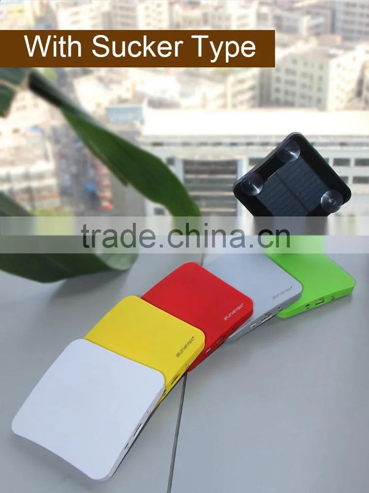 2015 gift CE FCC ROHS approved portable charger power bank/paly solar power bank/outdoor mobile phone charger