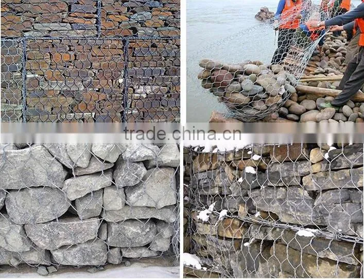 Hexagonal Gabion Box, Hexagonal Gabion Basket Galvanized/ PVC Coated/ Galfan