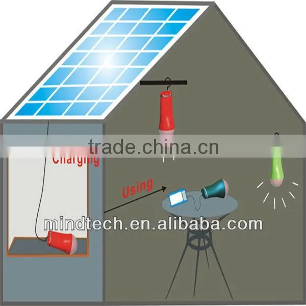 portable solar home light and solar light bulb solar lighting kit